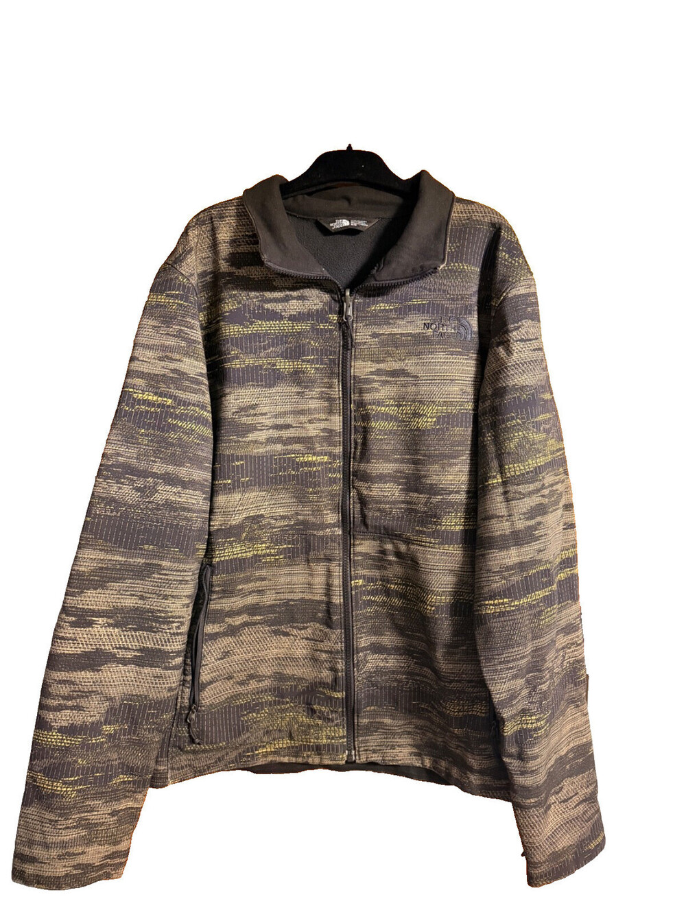 North Face Apex Bionic Softshell Jacket Mens M Camo Zip Up